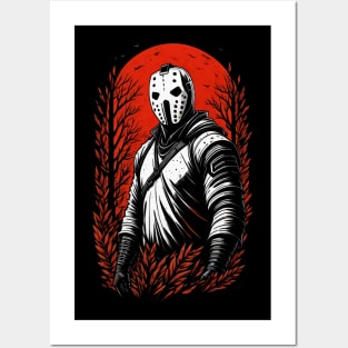 Red and White New Jason Posters and Art